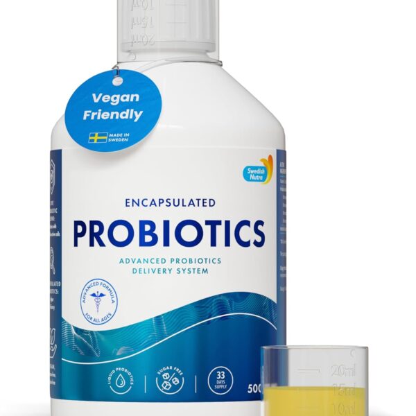 465) Swedish Nutra Encapsulated Probiotics Liquid Lemon Flavour 500ml